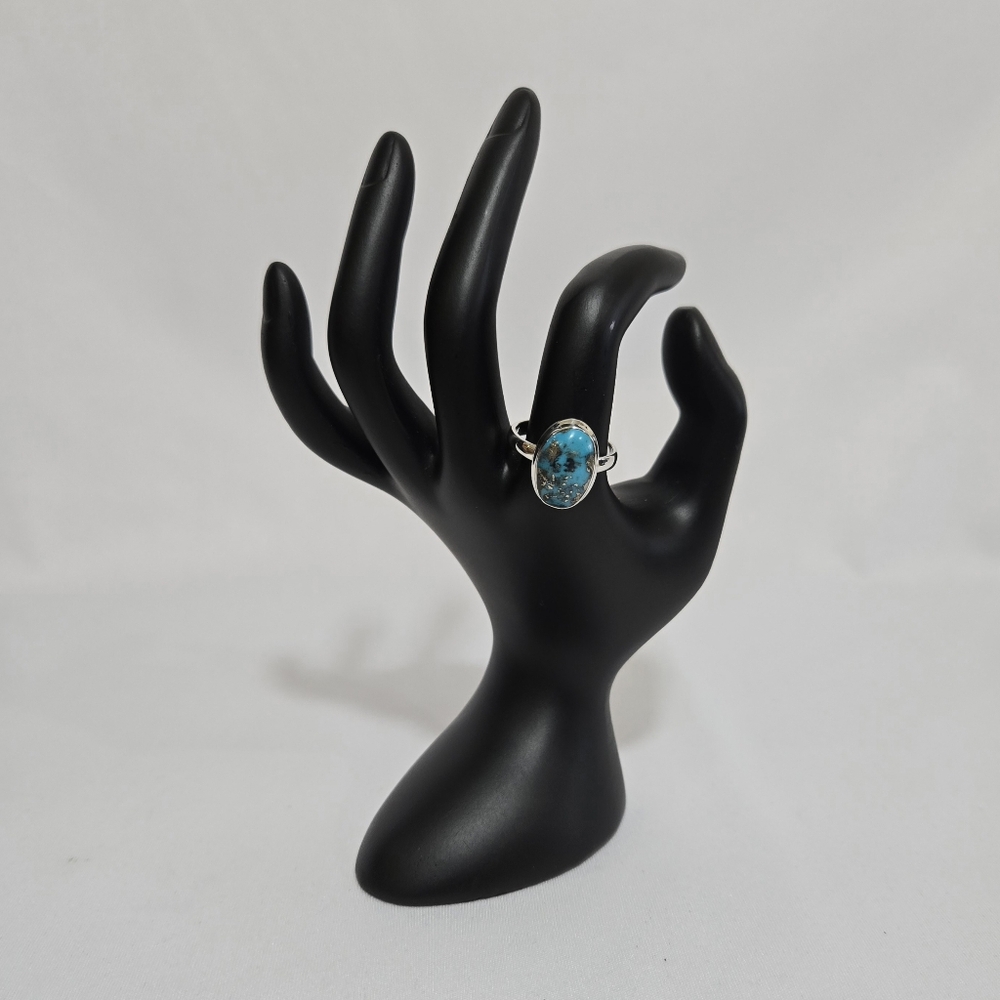 Natural Persian Turquoise 925 Sterling Silver Ring  #1009